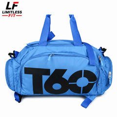 Fashion T60 Backpack 2 in 1 with Shoe Compartment / Blue