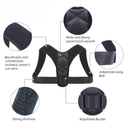 Adjustable Posture Corrector Belt for Men and Women â Comfortable Upper Back Brace, Back Straightener,