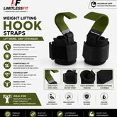 Import quality Limitless Fit Weight Lifting Hook Straps (Pair)