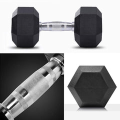 Black Hexagon Dumbbell in Best Price (Pair)