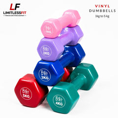 Vinyl Coated Dumbbells 1KG to 5KG (Pack of 2 )