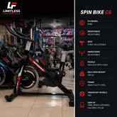 Sports Spin Magnetic Bike 150 KGS Model P1 (Yellow & Red)