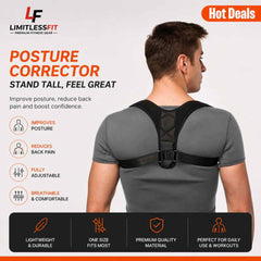 Original YC Adjustable Posture Corrector Belt for Men and Women – Comfortable Upper Back Brace, Back Straightener,