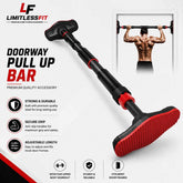 Large Pull Up Bar for Doorway or Hallway 95-135cm , Strength Training Pull-up Bars, Chin Up Bar, No Screws, With Level Meter and Adjustable Width for Home Gym Upper Body Workout, No Installation Required, Max Load 500kg