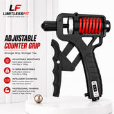 Product name: Limitless hand gripper p1 5kg to 165kg with counter (Premium Quality)