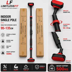 Large Pull Up Bar for Doorway or Hallway 95-135cm , Strength Training Pull-up Bars, Chin Up Bar, No Screws, With Level Meter and Adjustable Width for Home Gym Upper Body Workout, No Installation Required, Max Load 500kg