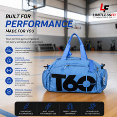 Fashion T60 Backpack 2 in 1 with Shoe Compartment / Blue