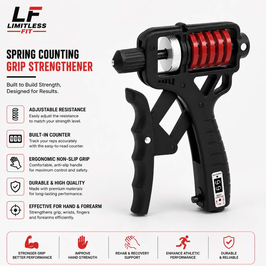 Product name: Limitless hand gripper p1 5kg to 165kg with counter (Premium Quality)