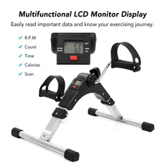 Foldable Mini Exercise Cycle with Meter – Portable Pedal Bike for Home & Office Cardio (P2)