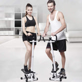 Mini Stepper with Handle and Bands, Fitness Stepper Machine for Full Body Workout