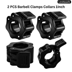 2 PCS Barbell Clamps Collars Olympic Bar Clips 1-Inch Barbell Locks