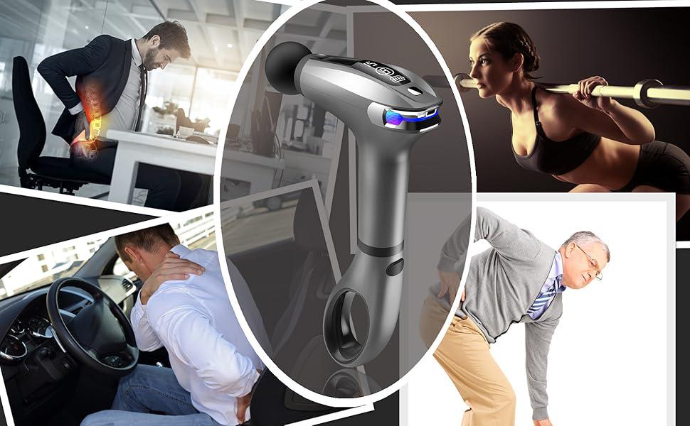 Original Blueidea Massager Gun Pro Deep Tissue Therapy Pain Relief Rechargeable