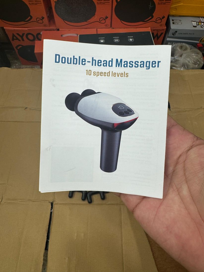 Blueidea Double Head Massager Gun with 10 Speed Leval - Handheld Massager