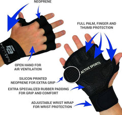 High Quality Gel Gym Gloves Super Grip Weight Lifting and Exercise Gloves ( 2Pcs of Set )
