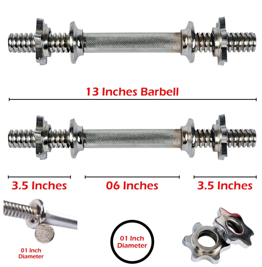Small Dumbell Rods For Weight Plates - Pack of 2