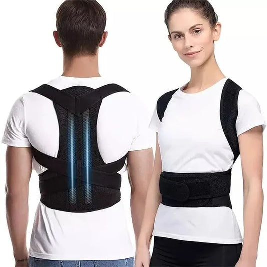 Adjustable Posture Back Belt – Spine Support & Back Straightener for Home Fitness