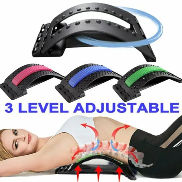 Magic Back Stretcher Lumbar Support Device Posture Corrector For Upper and Lower Back Pain Relief