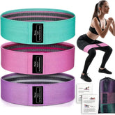 Limitless Premium Fitness Resistance Bands for Women – Waist & Hip Training (Pack of 3)