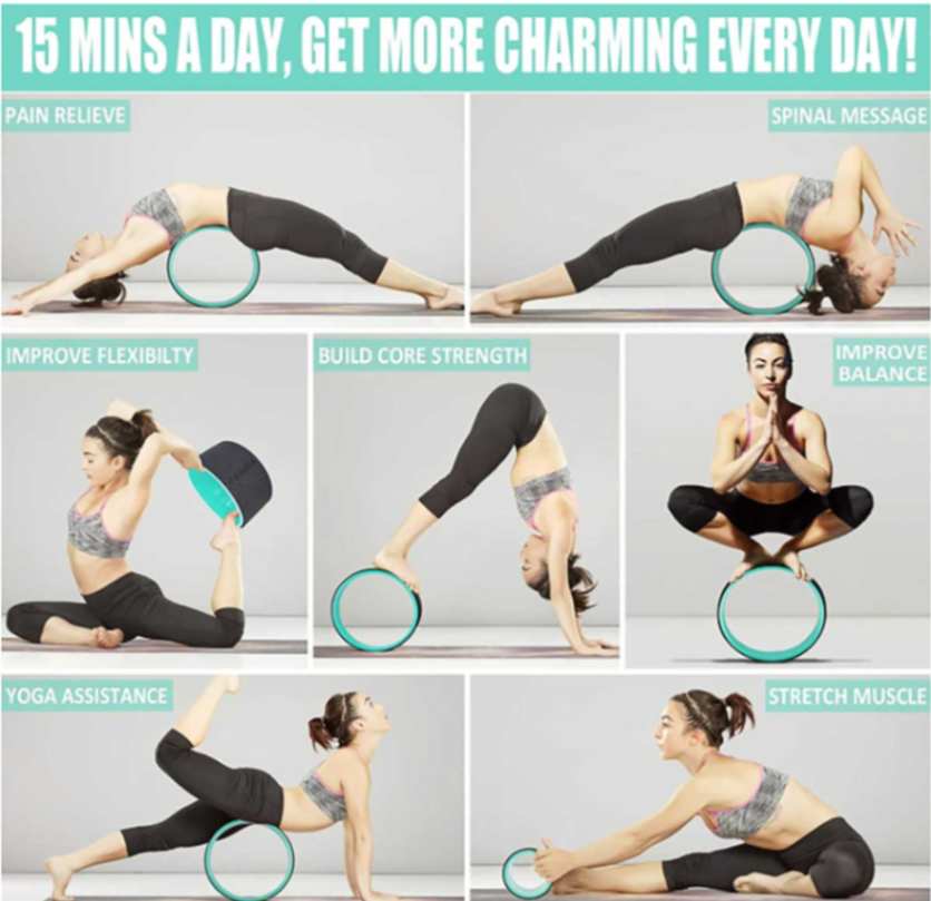 Yoga Wheel Muscle Fitness for Comfortable Support+Yoga Poses and Backbends