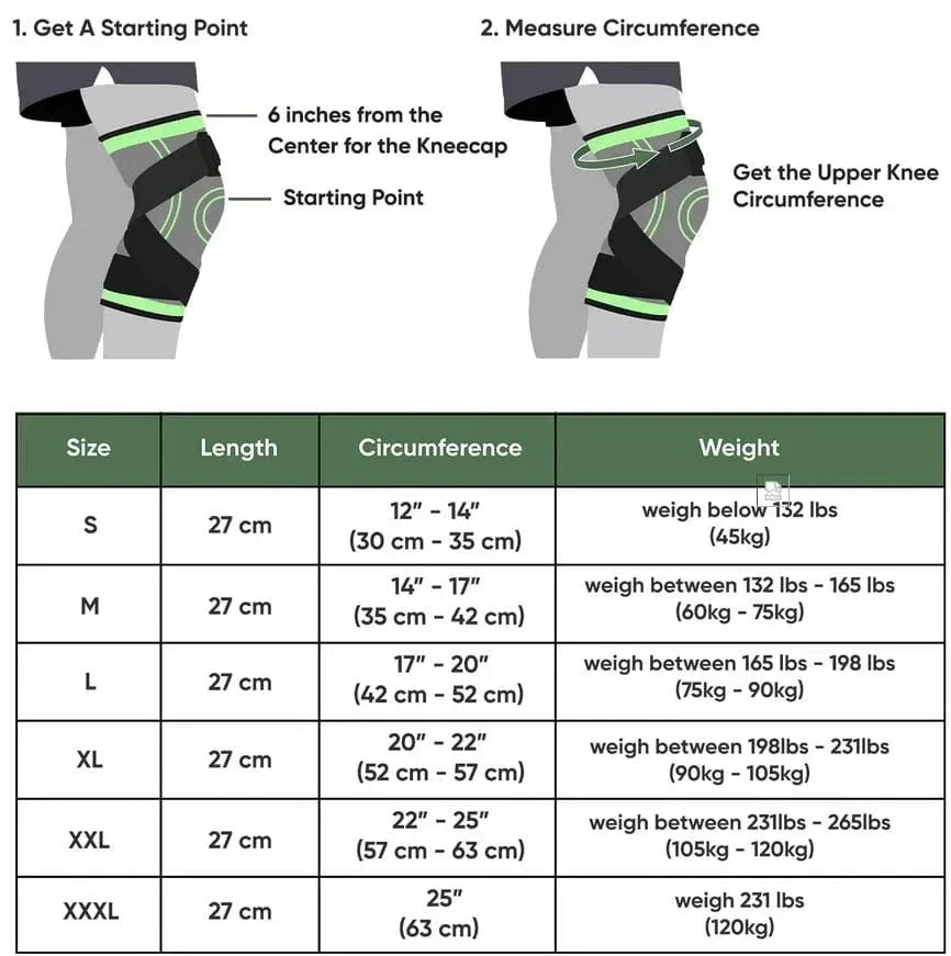 Knee Support Brace With Straps (One Piece)