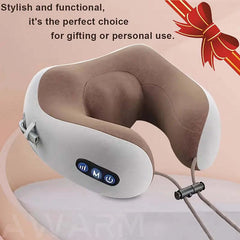 Neck Shoulder Massager With Heat Portable Memory Foam Massage Pillow