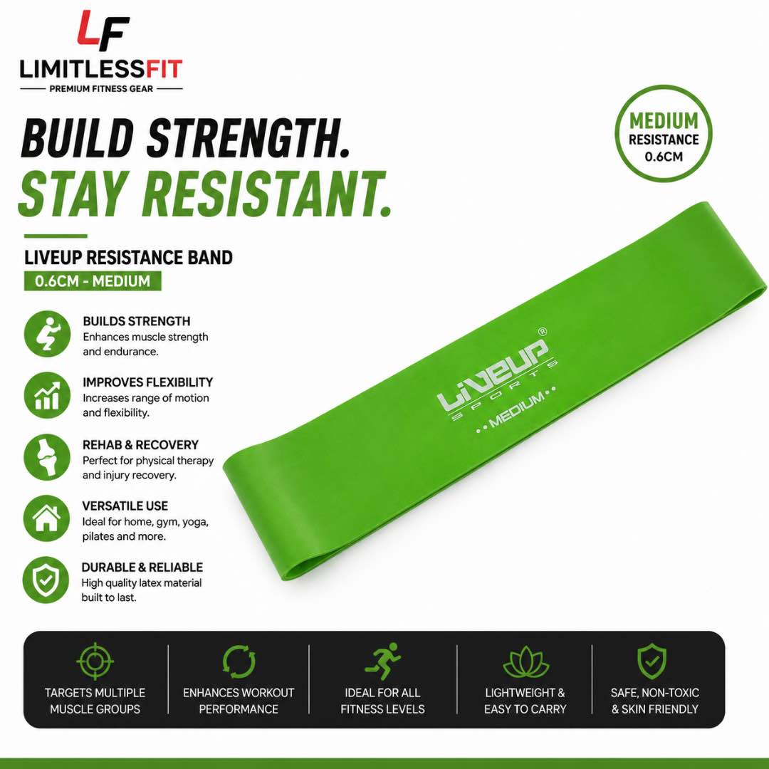 LIVEUP RESISTANCE BAND 0.6CM – (MEDIUM)