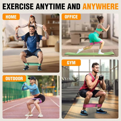 Fabric Fitness Resistance Band Set – Waist & Hip Training (Pack of 3)