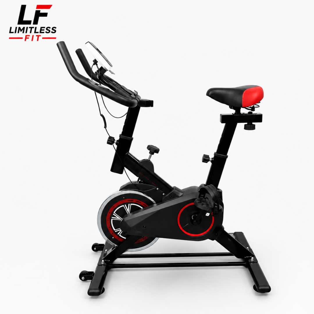 Sports Spin Magnetic Bike – Home & Commercial Fitness Exercise Cycle -Model P2 —(Red)