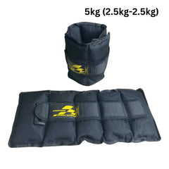 Ankle & Wrist Weights 1KG to 6KG - Black (Pack of 2 )