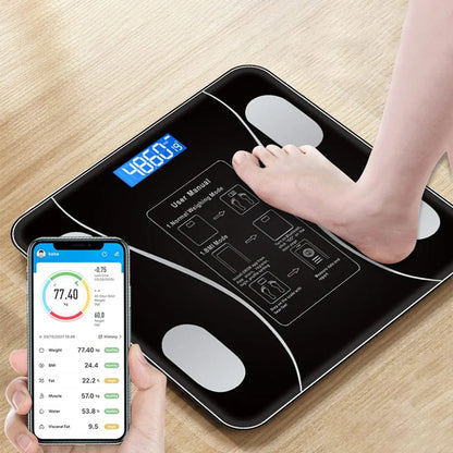 Smart Scale for Body Weight, Tempered Glass upto 180KG | Bluetooth Connectivity