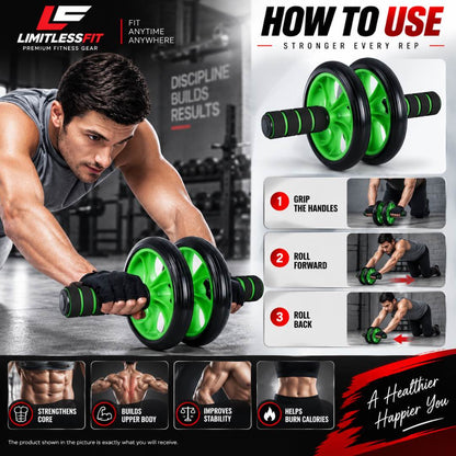 Super Mute Double Abdominal Wheel | Abs Wheel