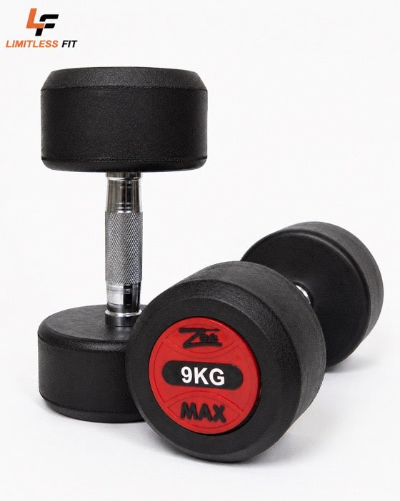 Original Zeemax Rubber Coated Dumbbells (PACK OF 2)