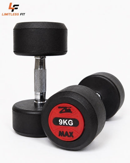 Original Zeemax Rubber Coated Dumbbells (PACK OF 2)