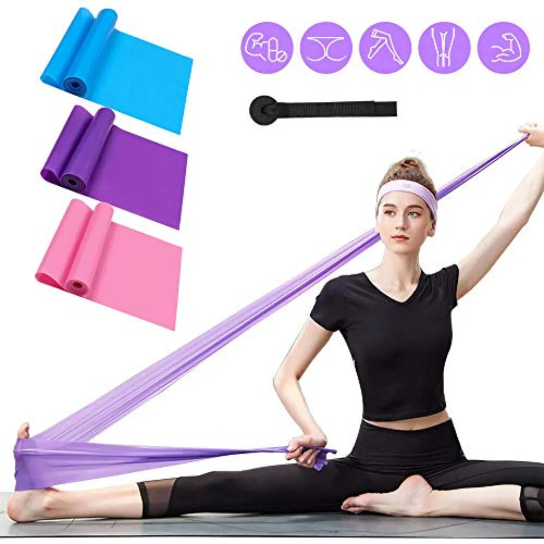 Import quality 3-Pack Resistance Bands Set (Light, Medium, Heavy) | Thera/Yoga Bands for Full Body Workout, Strength Training & Physical Therapy – Men & Women
