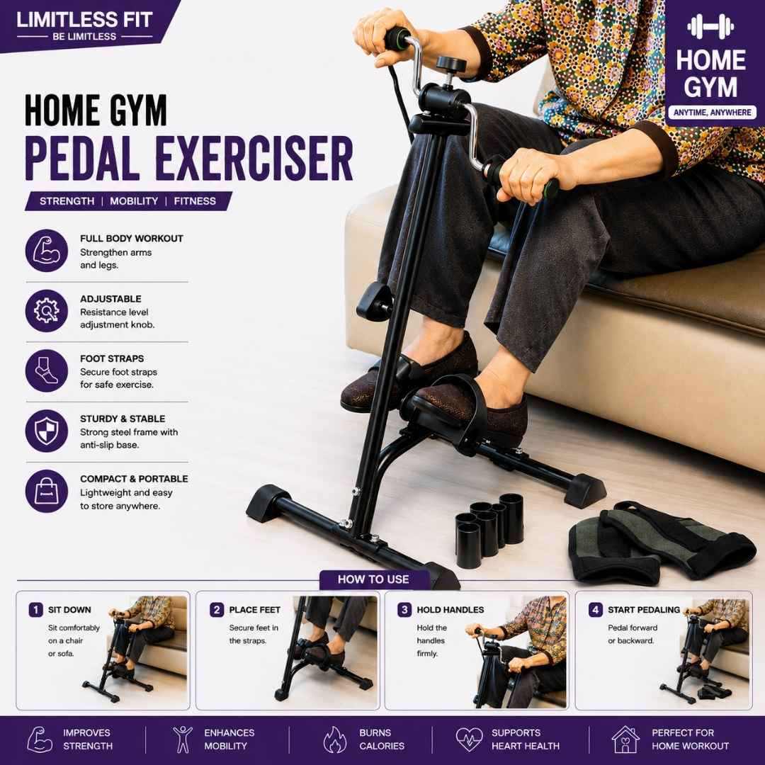 Adjustable Portable Rehabilitation Cycle  Mini Exercise Bike for Arms & Legs (P4)
