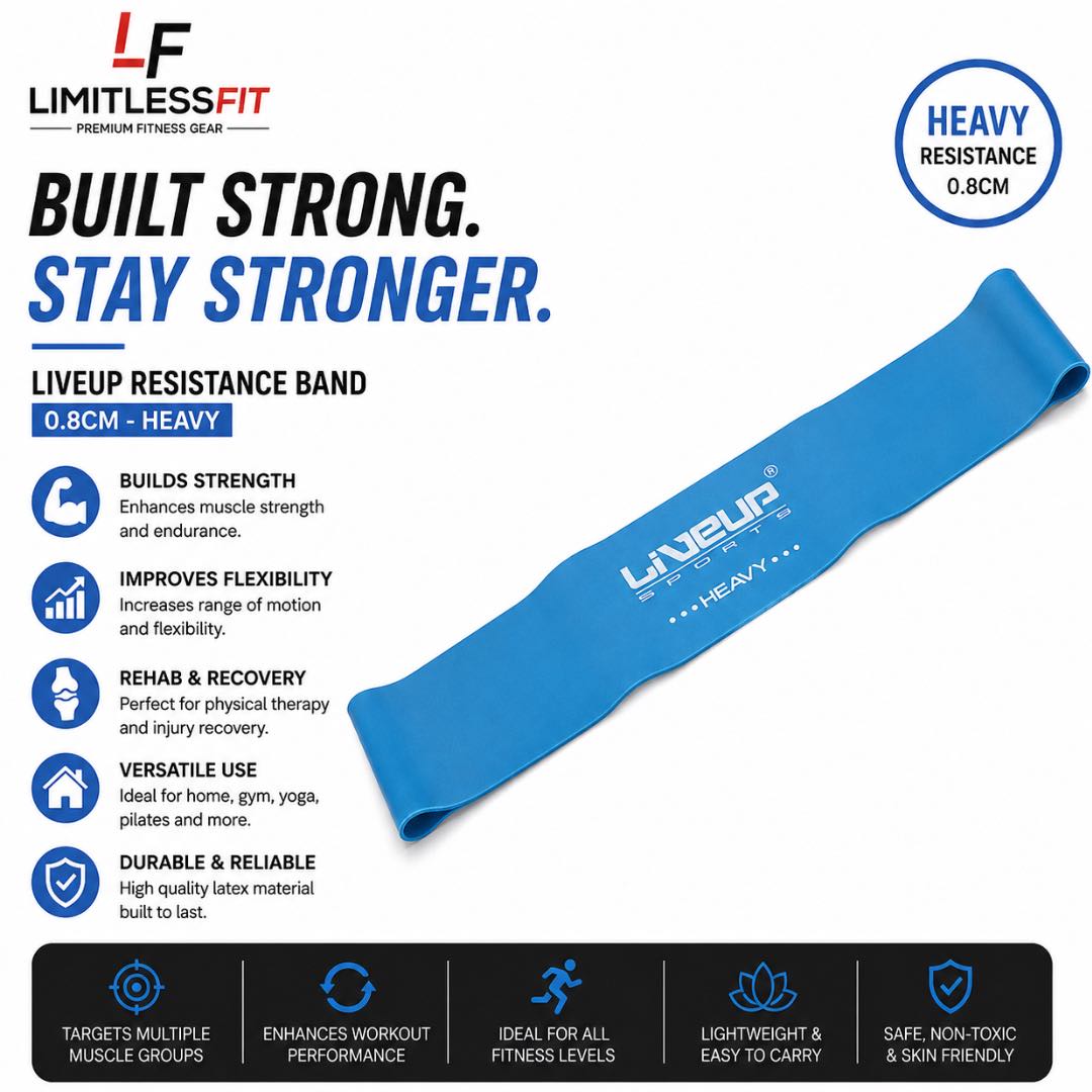LIVEUP RESISTANCE BAND 0.8CM- (HEAVY)