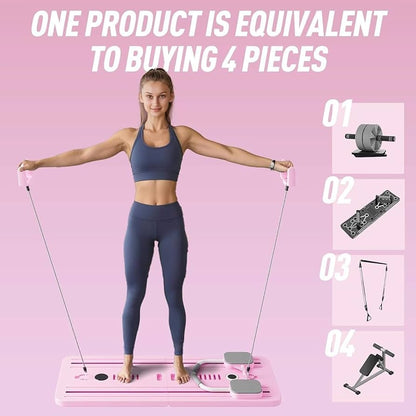 Multifunctional Pilates Board Abdominal Exercise Push up Board 8IN1 - Automatic Rebound Full-Body Workout Machine for Men & Women