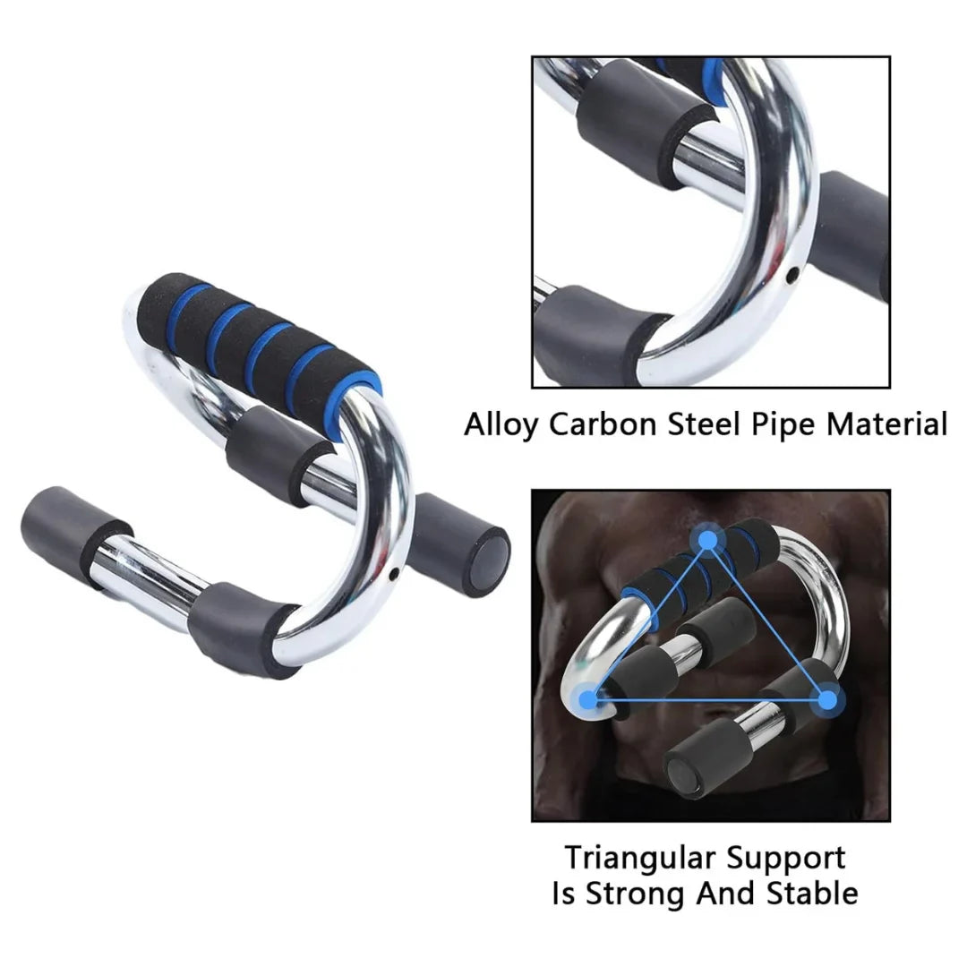 Push Up Stand Chrome With Comfortable Foam Grips