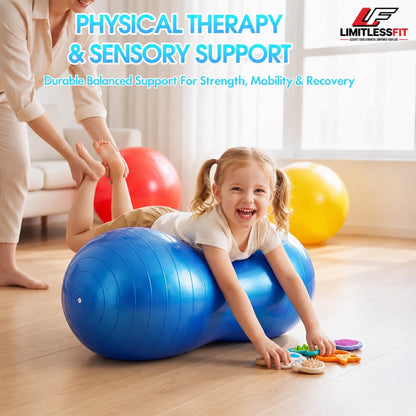 Peanut Exercise Ball with Foot Pump – Anti-Burst Stability Ball