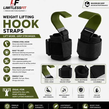 Import quality Limitless Fit Weight Lifting Hook Straps (Pair)