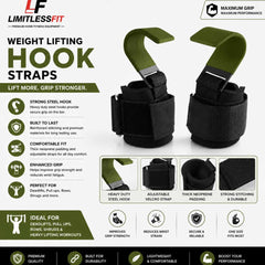 Import quality Limitless Fit Weight Lifting Hook Straps (Pair)
