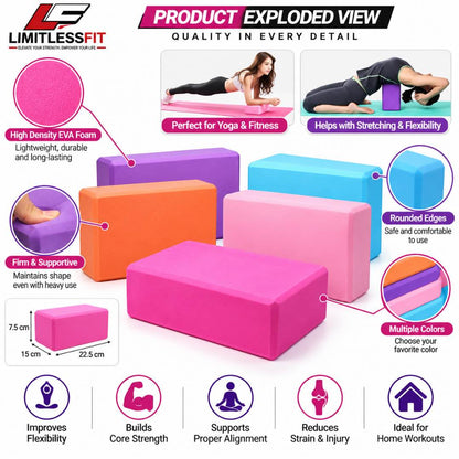 Yoga Brick Non Slip Surface , Yoga Block For Exercise