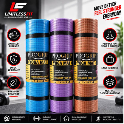 Pro Grip Non Slip Yoga Mat 12mm