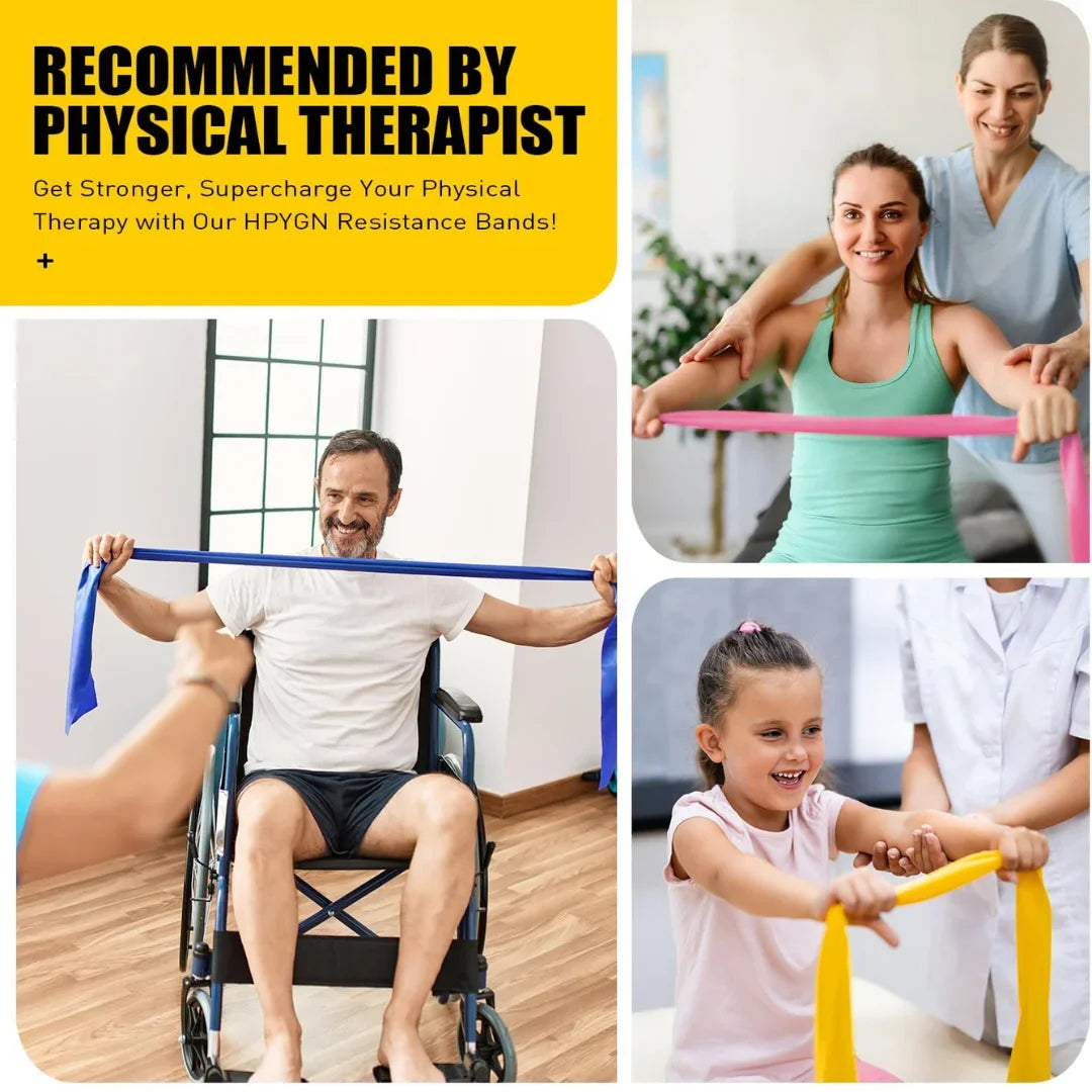 3-Pack Resistance Bands Set (Light, Medium, Heavy) | Thera/Yoga Bands for Full Body Workout, Strength Training & Physical Therapy – Men & Women