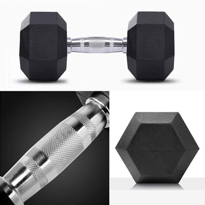Black Hexagon Dumbbell in Best Price (Pair)