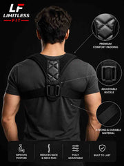 Original YC Adjustable Posture Corrector Belt for Men and Women – Comfortable Upper Back Brace, Back Straightener,