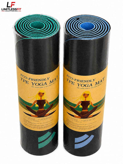 Premium YOGA EXERCISE MAT - TPE MATERIAL 6MM - RANDOM COLORS