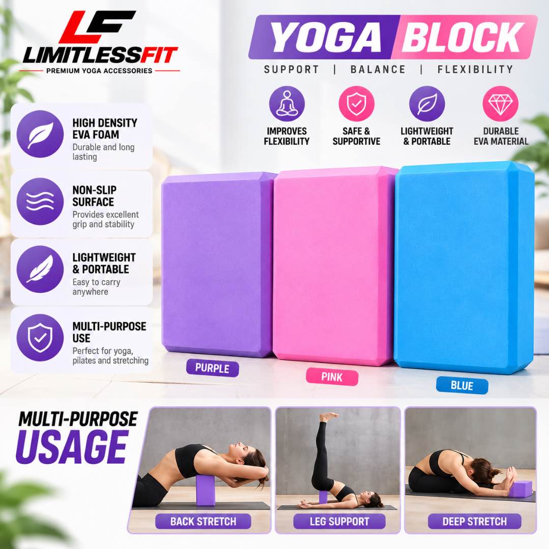 Yoga Brick Non Slip Surface , Yoga Block For Exercise