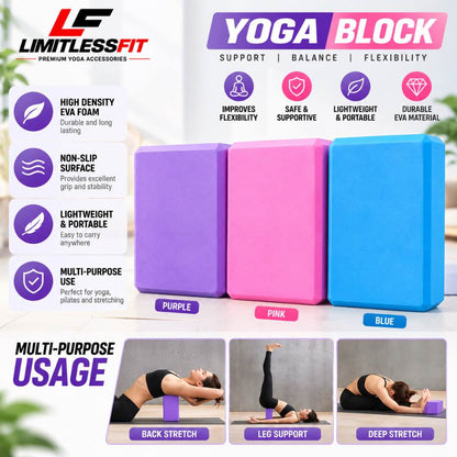 Yoga Brick Non Slip Surface , Yoga Block For Exercise