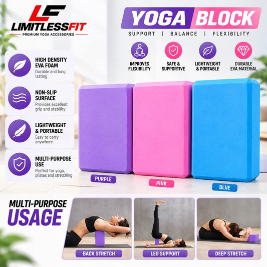 Yoga Brick Non Slip Surface , Yoga Block For Exercise